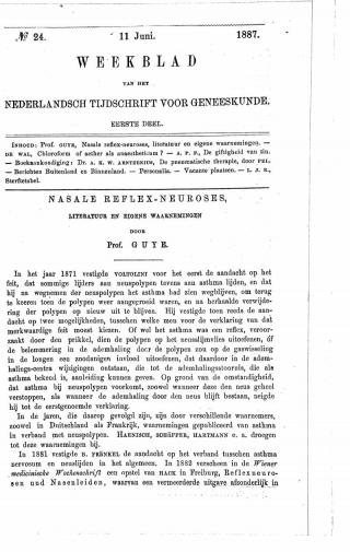 Eerste pagina van het artikel zoals het is gepubliceerd in het tijdschrift