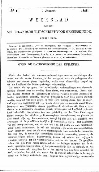 Eerste pagina van het artikel zoals het is gepubliceerd in het tijdschrift