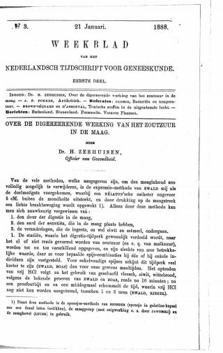 Eerste pagina van het artikel zoals het is gepubliceerd in het tijdschrift