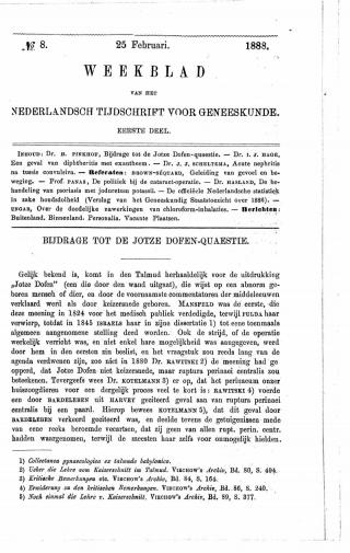 Eerste pagina van het artikel zoals het is gepubliceerd in het tijdschrift