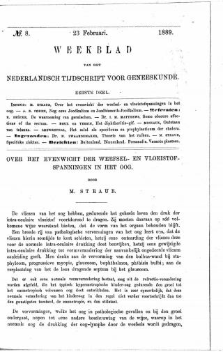 Eerste pagina van het artikel zoals het is gepubliceerd in het tijdschrift