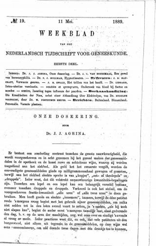 Eerste pagina van het artikel zoals het is gepubliceerd in het tijdschrift