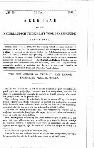 Eerste pagina van het artikel zoals het is gepubliceerd in het tijdschrift
