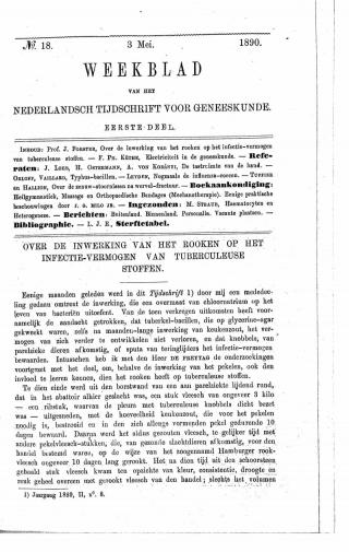 Eerste pagina van het artikel zoals het is gepubliceerd in het tijdschrift