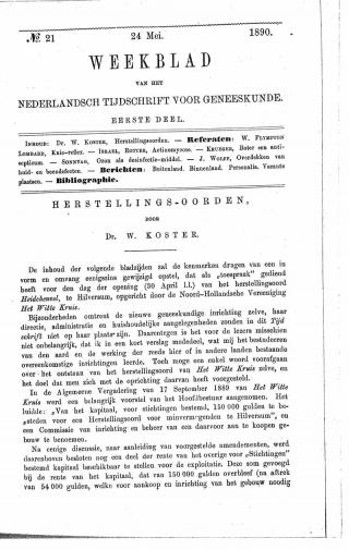 Eerste pagina van het artikel zoals het is gepubliceerd in het tijdschrift