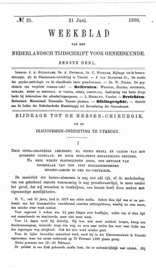 Eerste pagina van het artikel zoals het is gepubliceerd in het tijdschrift