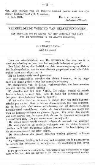 Eerste pagina van het artikel zoals het is gepubliceerd in het tijdschrift