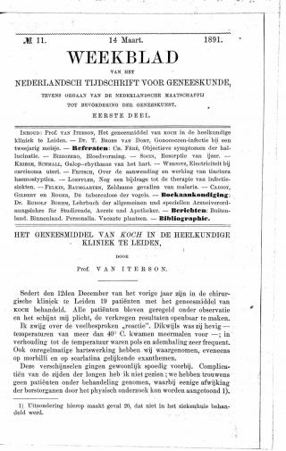 Eerste pagina van het artikel zoals het is gepubliceerd in het tijdschrift