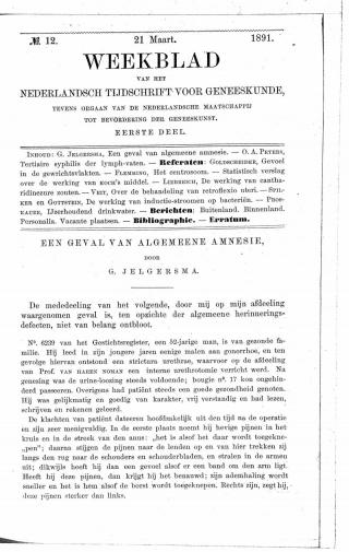 Eerste pagina van het artikel zoals het is gepubliceerd in het tijdschrift