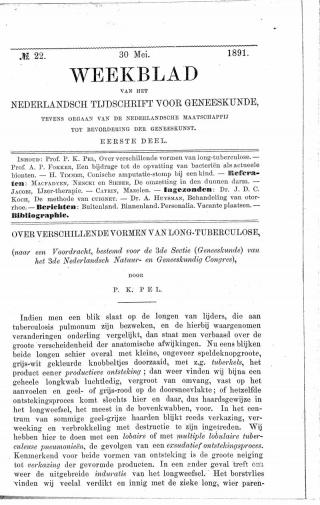 Eerste pagina van het artikel zoals het is gepubliceerd in het tijdschrift