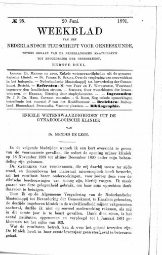 Eerste pagina van het artikel zoals het is gepubliceerd in het tijdschrift