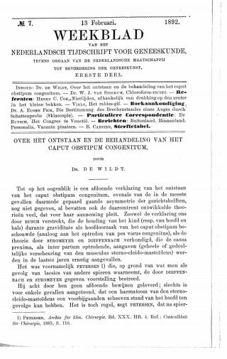 Eerste pagina van het artikel zoals het is gepubliceerd in het tijdschrift