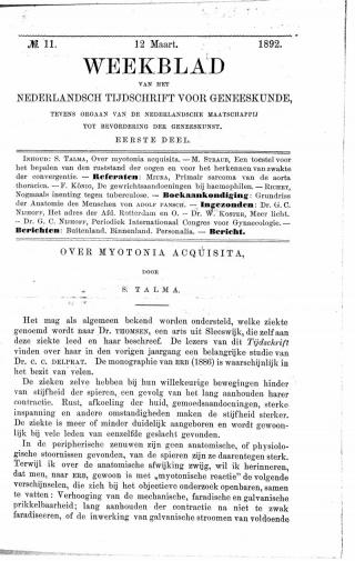 Eerste pagina van het artikel zoals het is gepubliceerd in het tijdschrift