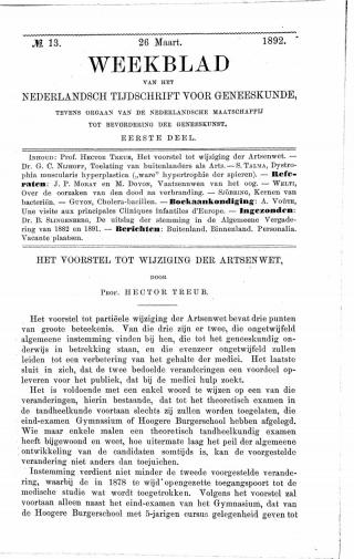 Eerste pagina van het artikel zoals het is gepubliceerd in het tijdschrift