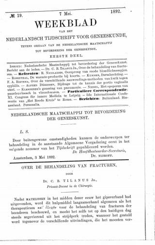 Eerste pagina van het artikel zoals het is gepubliceerd in het tijdschrift