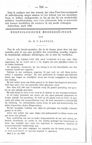 Eerste pagina van het artikel zoals het is gepubliceerd in het tijdschrift