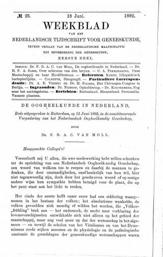 Eerste pagina van het artikel zoals het is gepubliceerd in het tijdschrift