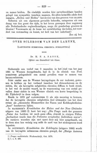 Eerste pagina van het artikel zoals het is gepubliceerd in het tijdschrift