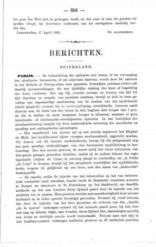 Eerste pagina van het artikel zoals het is gepubliceerd in het tijdschrift