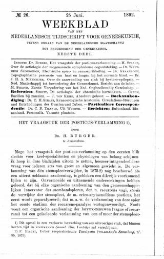 Eerste pagina van het artikel zoals het is gepubliceerd in het tijdschrift