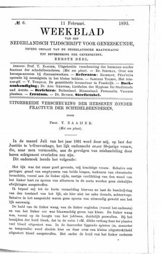 Eerste pagina van het artikel zoals het is gepubliceerd in het tijdschrift