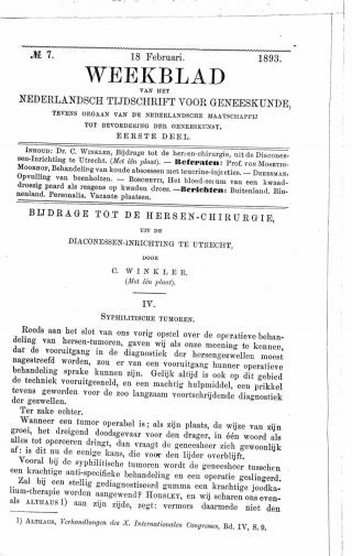 Eerste pagina van het artikel zoals het is gepubliceerd in het tijdschrift