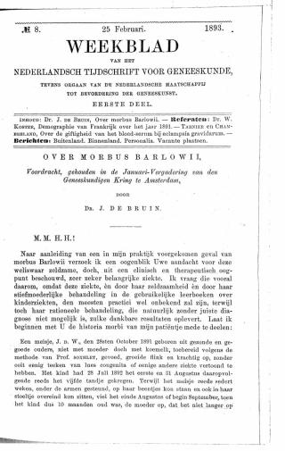 Eerste pagina van het artikel zoals het is gepubliceerd in het tijdschrift