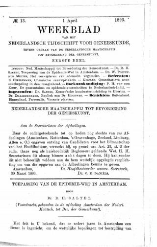 Eerste pagina van het artikel zoals het is gepubliceerd in het tijdschrift