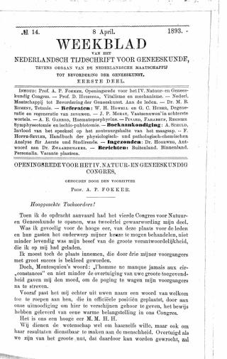 Eerste pagina van het artikel zoals het is gepubliceerd in het tijdschrift