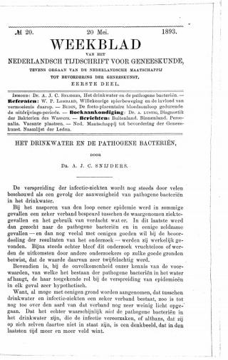 Eerste pagina van het artikel zoals het is gepubliceerd in het tijdschrift