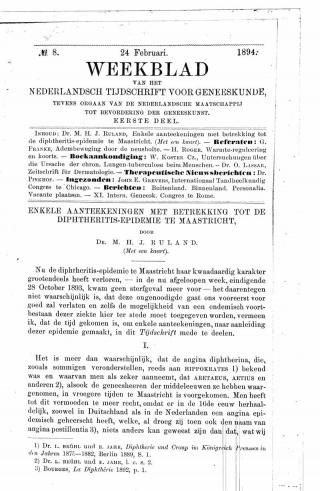 Eerste pagina van het artikel zoals het is gepubliceerd in het tijdschrift