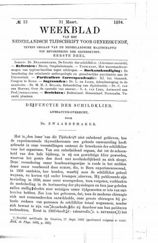 Eerste pagina van het artikel zoals het is gepubliceerd in het tijdschrift