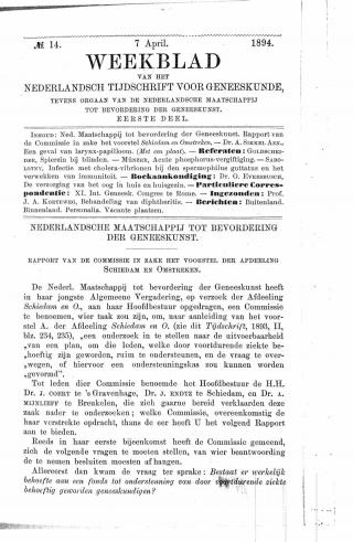 Eerste pagina van het artikel zoals het is gepubliceerd in het tijdschrift