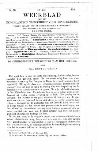 Eerste pagina van het artikel zoals het is gepubliceerd in het tijdschrift