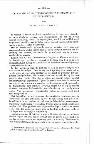 Eerste pagina van het artikel zoals het is gepubliceerd in het tijdschrift