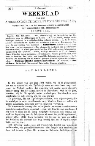 Eerste pagina van het artikel zoals het is gepubliceerd in het tijdschrift