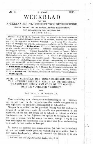 Eerste pagina van het artikel zoals het is gepubliceerd in het tijdschrift