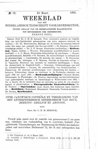 Eerste pagina van het artikel zoals het is gepubliceerd in het tijdschrift
