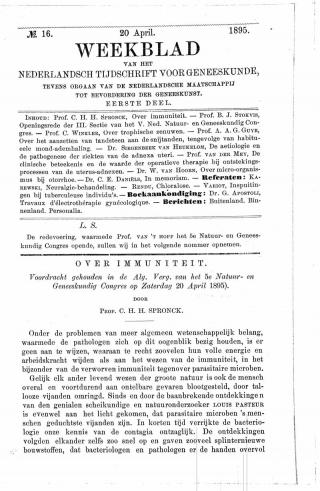 Eerste pagina van het artikel zoals het is gepubliceerd in het tijdschrift