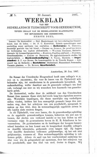 Eerste pagina van het artikel zoals het is gepubliceerd in het tijdschrift