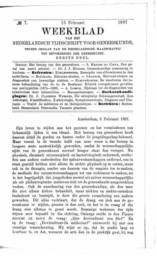 Eerste pagina van het artikel zoals het is gepubliceerd in het tijdschrift