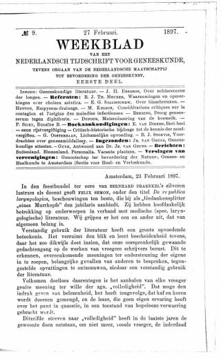 Eerste pagina van het artikel zoals het is gepubliceerd in het tijdschrift