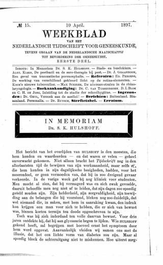 Eerste pagina van het artikel zoals het is gepubliceerd in het tijdschrift