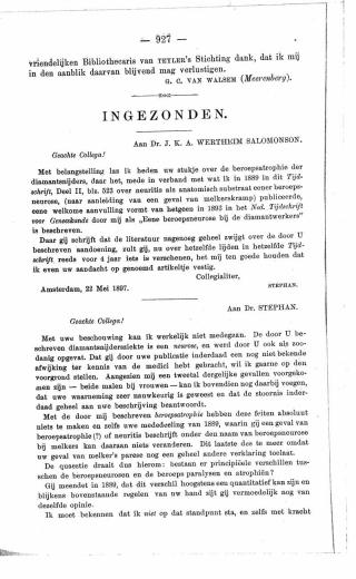 Eerste pagina van het artikel zoals het is gepubliceerd in het tijdschrift