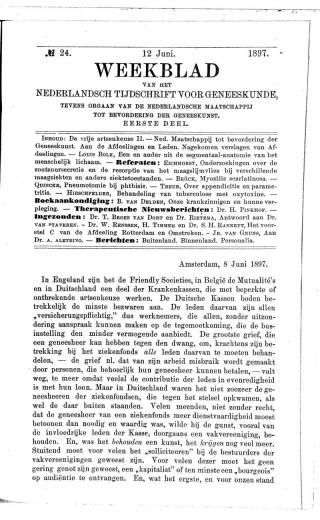 Eerste pagina van het artikel zoals het is gepubliceerd in het tijdschrift