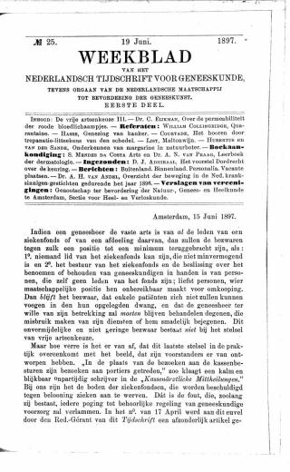 Eerste pagina van het artikel zoals het is gepubliceerd in het tijdschrift