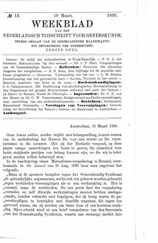 Eerste pagina van het artikel zoals het is gepubliceerd in het tijdschrift