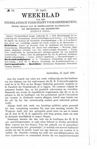 Eerste pagina van het artikel zoals het is gepubliceerd in het tijdschrift