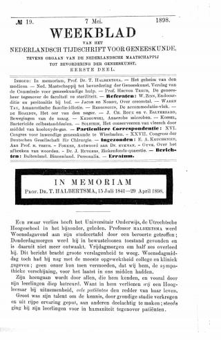 Eerste pagina van het artikel zoals het is gepubliceerd in het tijdschrift