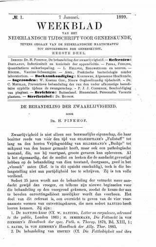 Eerste pagina van het artikel zoals het is gepubliceerd in het tijdschrift